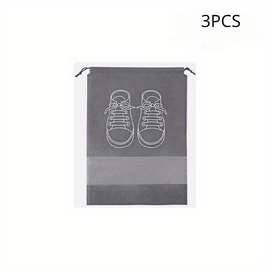 3 Pcs Large Shoe Storage Bag Non Woven Fabric Dustproof Travel Bags