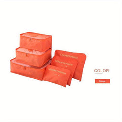 6pcs Clear Cube Clothes Organizer Bag Canvas Storage Box Lightweight