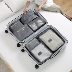 6pcs Clear Cube Clothes Organizer Bag Canvas Storage Box Lightweight