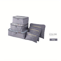 6pcs Clear Cube Clothes Organizer Bag Canvas Storage Box Lightweight