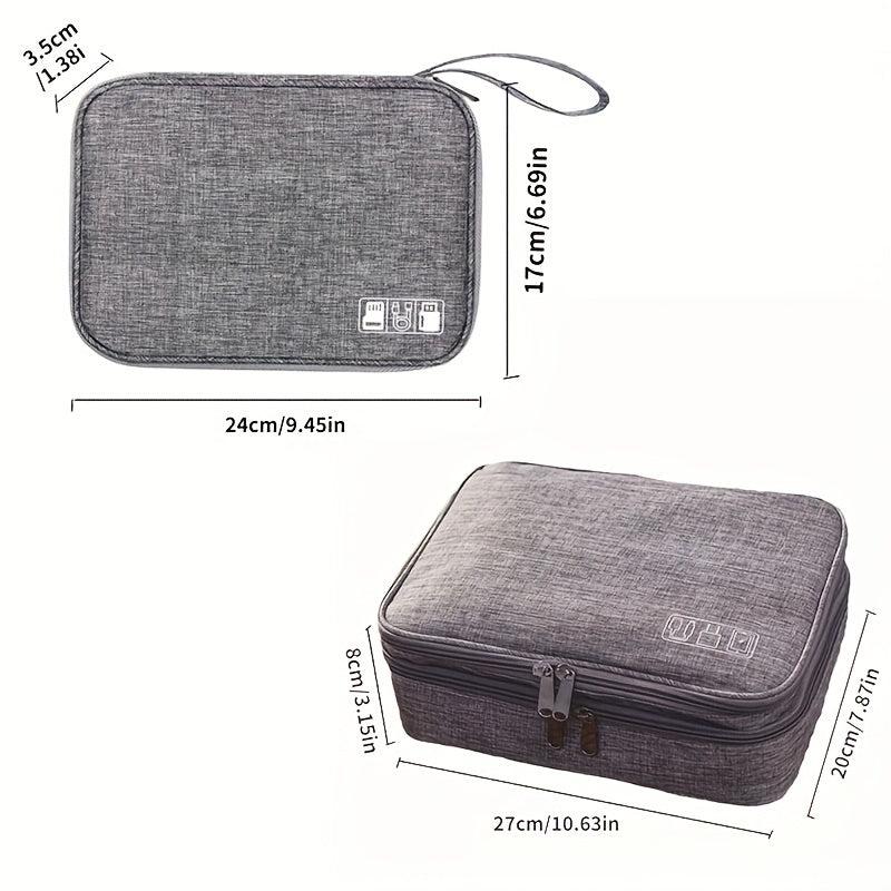 Portable Zipper Storage Bag for Data Cables