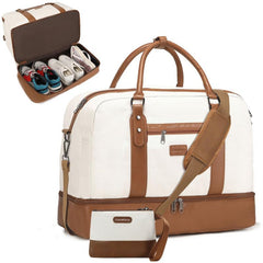 Large Capacity Carry on Tote with Shoe Compartment Lightweight Luggage