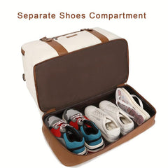 Large Capacity Carry on Tote with Shoe Compartment Lightweight Luggage