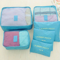 6pcs Clothes Storage Bags Portable Travel Luggage Organizer