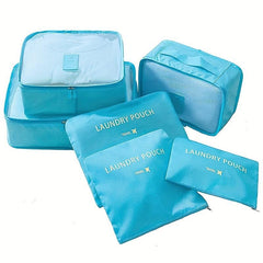 6pcs Clothes Storage Bags Portable Travel Luggage Organizer