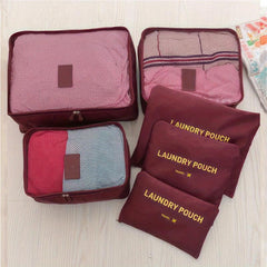 6pcs Clothes Storage Bags Portable Travel Luggage Organizer