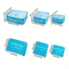 6pcs Clothes Storage Bags Portable Travel Luggage Organizer