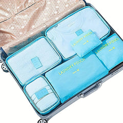 6pcs Clothes Storage Bags Portable Travel Luggage Organizer
