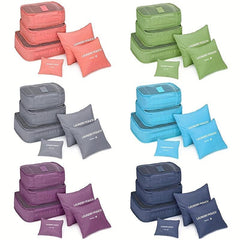 6pcs Clothes Storage Bags Portable Travel Luggage Organizer