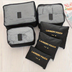6pcs Clothes Storage Bags Portable Travel Luggage Organizer