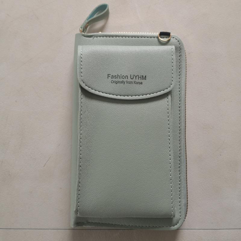 Solid Crossbody Bag Multifunctional Zipper Purse