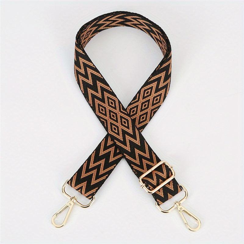 Ethnic Style Adjustable Wide Strap Canvas Tote Shoulder Bag Strap