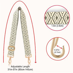Boho Style Tote Wrap Wide Hand Strap Shoulder Strap