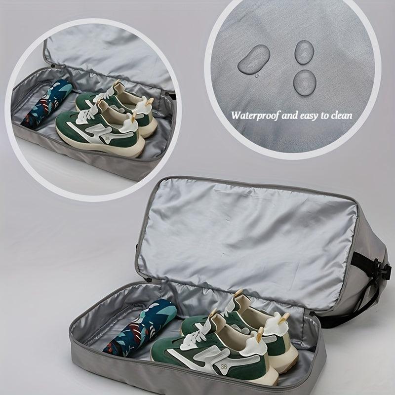 Travel Duffle Bag with Shoes Compartment & Cosmetic Bag, Shoulder Sports Gym Set