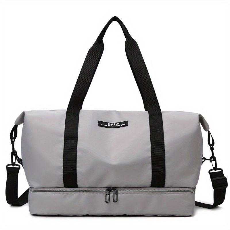 Travel Duffle Bag with Shoes Compartment & Cosmetic Bag, Shoulder Sports Gym Set