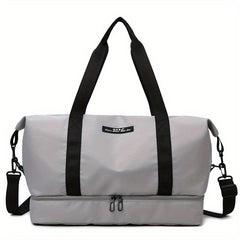 Travel Duffle Bag with Shoes Compartment & Cosmetic Bag, Shoulder Sports Gym Set