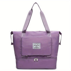 Foldable Tote Bag Weekender Bag Gym Sports Bag Dry Wet Separation