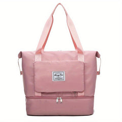 Foldable Tote Bag Weekender Bag Gym Sports Bag Dry Wet Separation