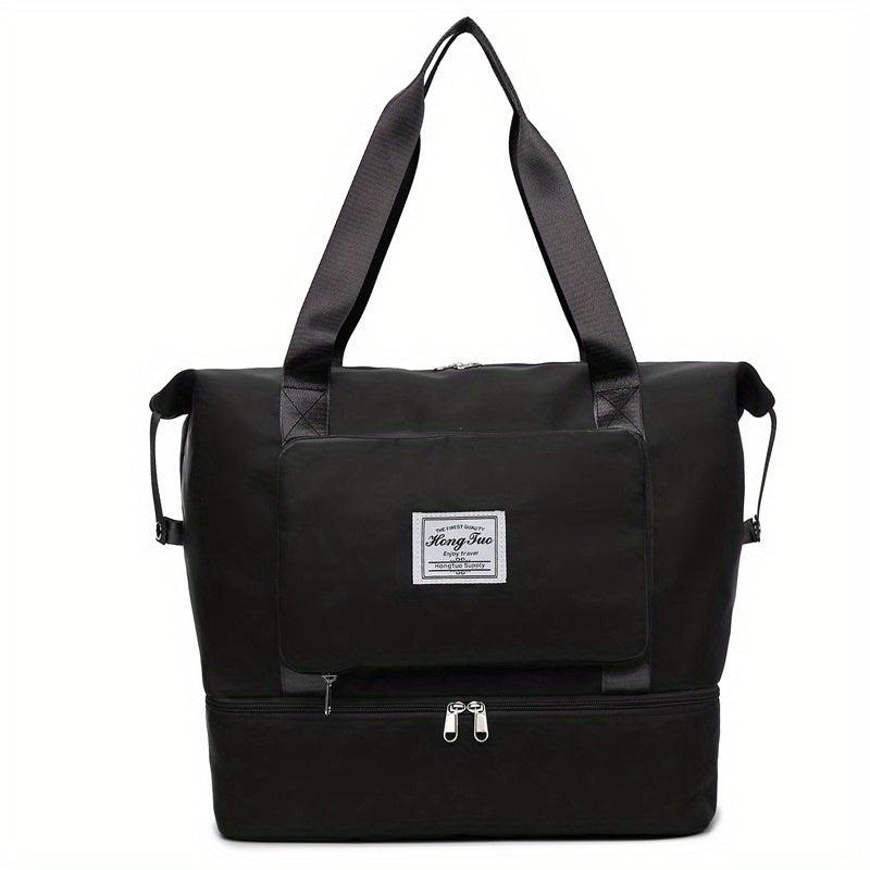 Foldable Tote Bag Weekender Bag Gym Sports Bag Dry Wet Separation