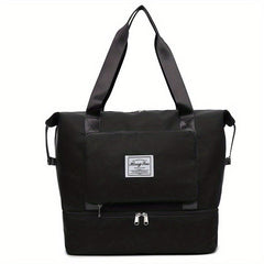 Foldable Tote Bag Weekender Bag Gym Sports Bag Dry Wet Separation