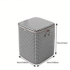 Houndstooth Pattern Clothes Storage Bag Large Capacity