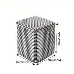 Houndstooth Pattern Clothes Storage Bag Large Capacity