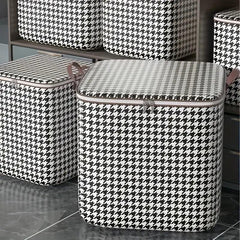 Houndstooth Pattern Clothes Storage Bag Large Capacity