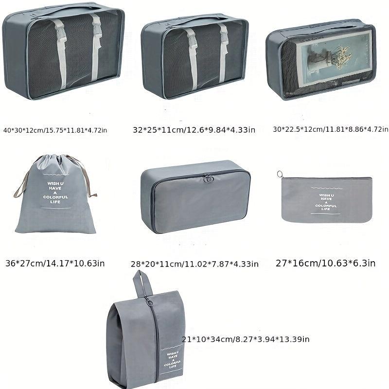 7-Pc Travel Luggage Bag Set | Multifunctional Organizers