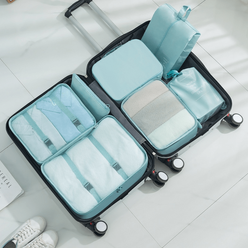 7-Pc Travel Luggage Bag Set | Multifunctional Organizers