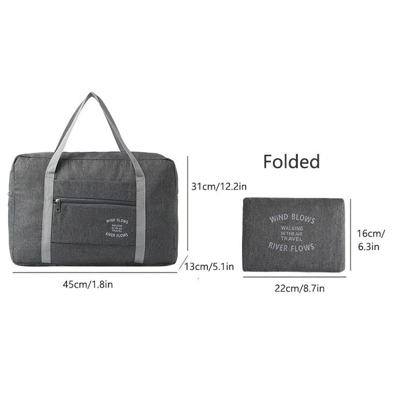 Foldable Travel Duffel Bag Lightweight Zipper Storage Bag