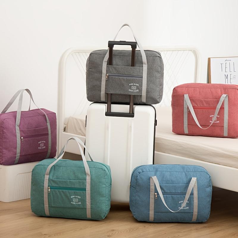 Foldable Travel Duffel Bag Lightweight Zipper Storage Bag