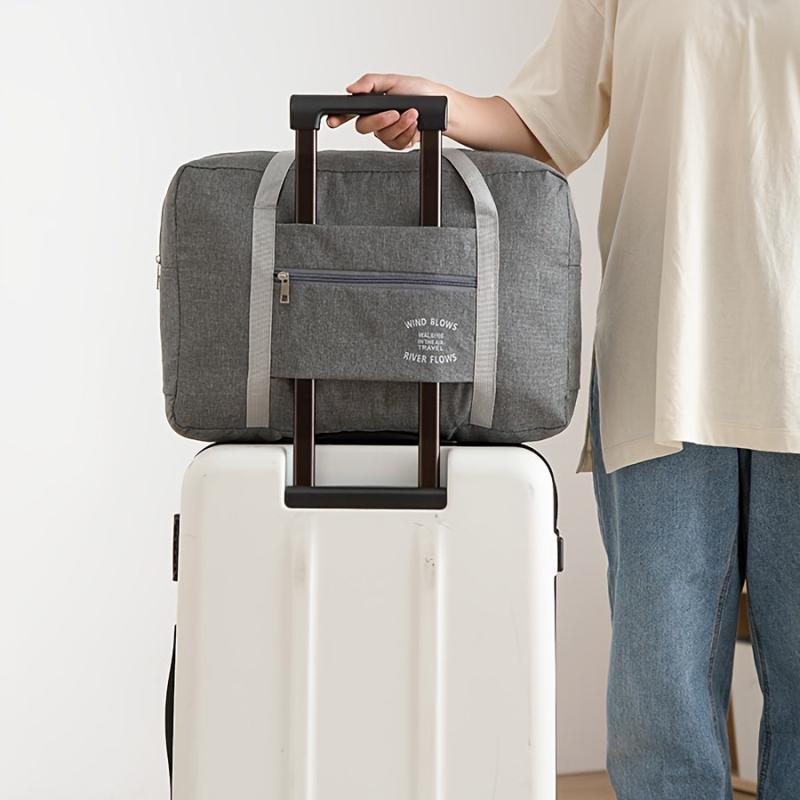 Foldable Travel Duffel Bag Lightweight Zipper Storage Bag