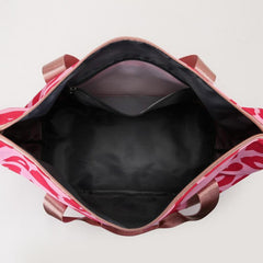 Cow Pattern Tote Storage Pouch Nylon Lightweight Luggage Bag