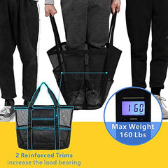 Large Capacity Mesh Beach Bag for Toys and Storage