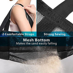 Large Capacity Mesh Beach Bag for Toys and Storage