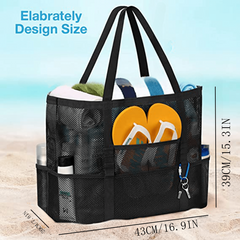Large Capacity Mesh Beach Bag for Toys and Storage