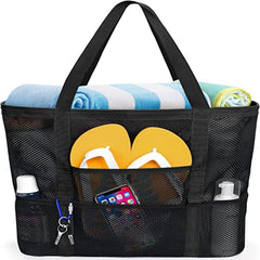 Large Capacity Mesh Beach Bag for Toys and Storage