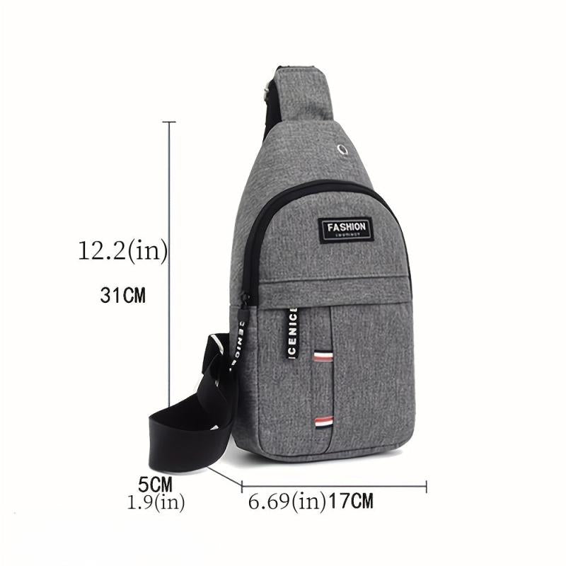 Casual Nylon Sling Bag Outdoor Travel Crossbody Bag Waterproof Chest Bag