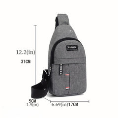 Casual Nylon Sling Bag Outdoor Travel Crossbody Bag Waterproof Chest Bag