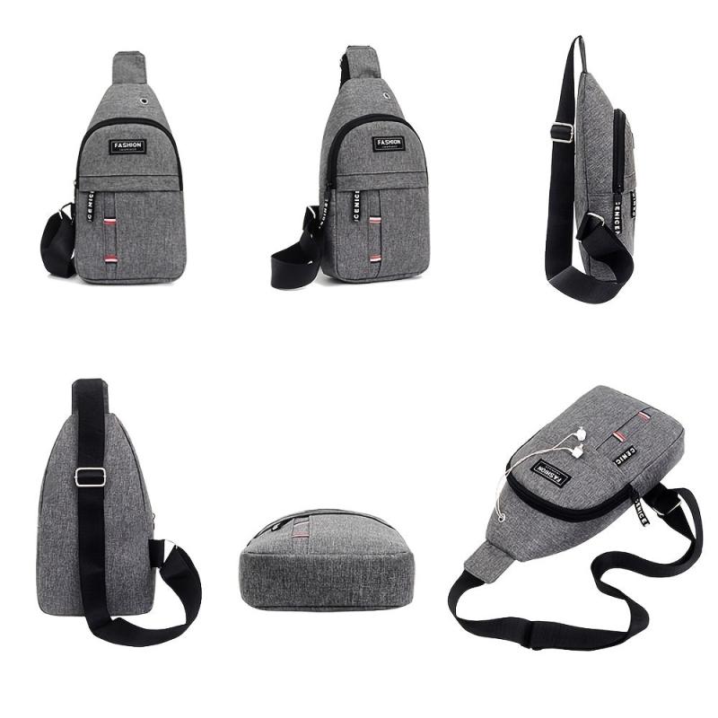 Casual Nylon Sling Bag Outdoor Travel Crossbody Bag Waterproof Chest Bag