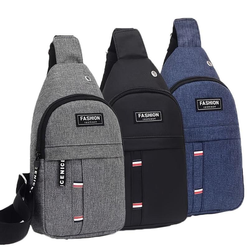 Casual Nylon Sling Bag Outdoor Travel Crossbody Bag Waterproof Chest Bag
