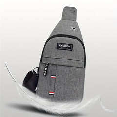 Outdoor Sling Bag Casual Sports Crossbody Bag Zipper Chest Bag