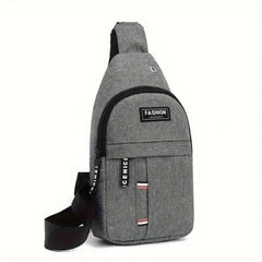 Outdoor Sling Bag Casual Sports Crossbody Bag Zipper Chest Bag