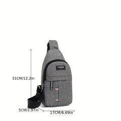 Outdoor Sling Bag Casual Sports Crossbody Bag Zipper Chest Bag