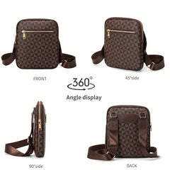 Vintage Geometric Crossbody Bag Retro Shoulder Phone Bag Classic Handbag