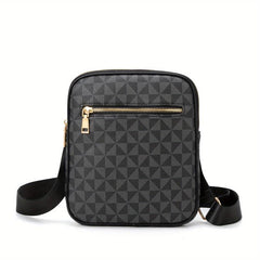 Vintage Geometric Crossbody Bag Retro Shoulder Phone Bag Classic Handbag