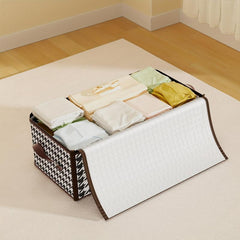 Houndstooth Large Storage Bag with Handle Zipper Quilt Clothes Storage Bag