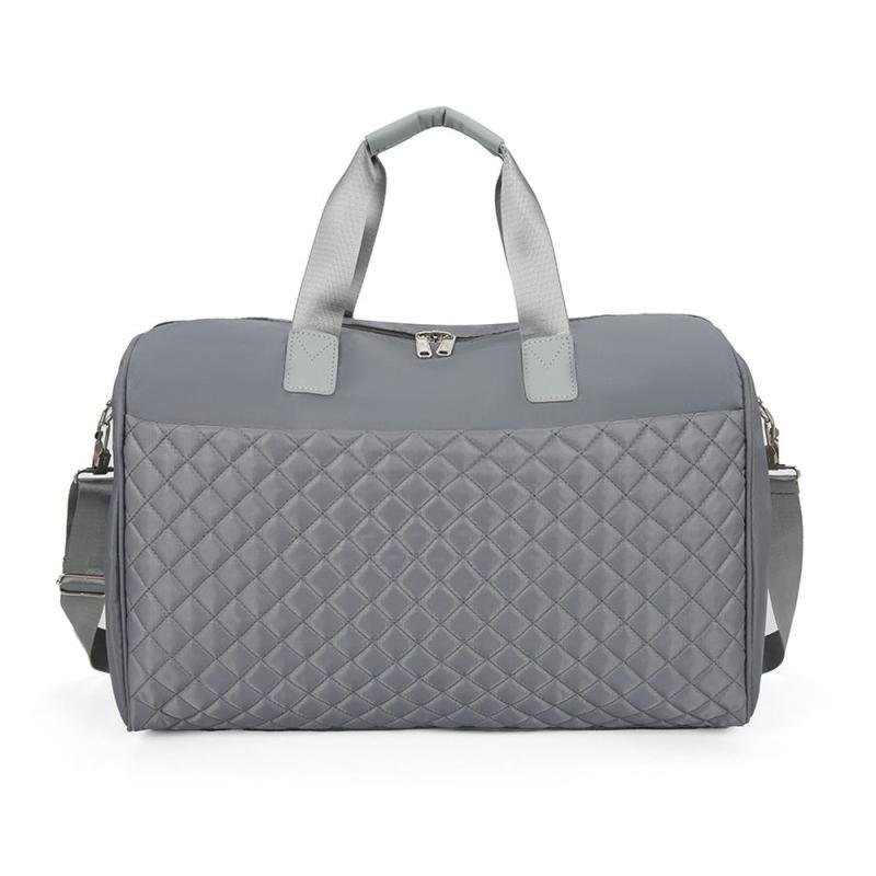 Large Capacity Lightweight Duffel Bag Quilted Detail Travel Shoulder Bag
