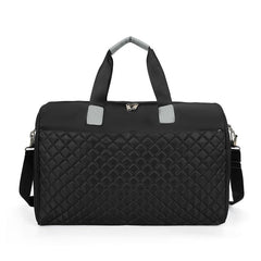 Large Capacity Lightweight Duffel Bag Quilted Detail Travel Shoulder Bag