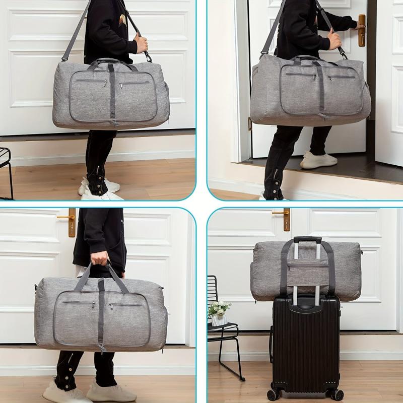 Large Capacity Carry On Duffle Bag Lightweight Luggage Bag With Shoe Compartment
